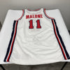 1992 Karl Malone Signed Game Issued Team USA Olympics Jersey MEARS COA & JSA