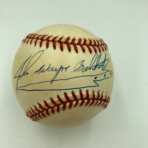 John Wayne Bobbitt & X-Wife Lorena Signed Baseball With Knife Drawing JSA COA