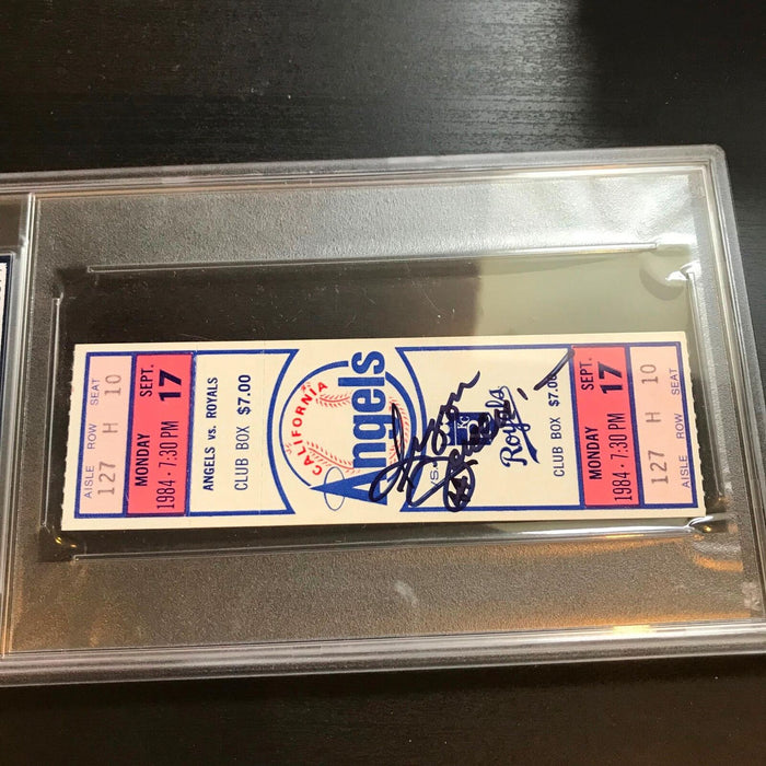 Reggie Jackson 500th Home Run Signed Ticket September 17, 1984 PSA DNA COA Auto