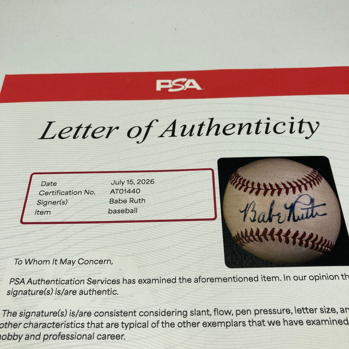 The Finest Babe Ruth Single Signed Baseball In Existence Beckett Graded 9 & PSA