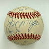 Joe Morgan Signed Heavily Inscribed Career STAT Baseball Reggie Jackson COA
