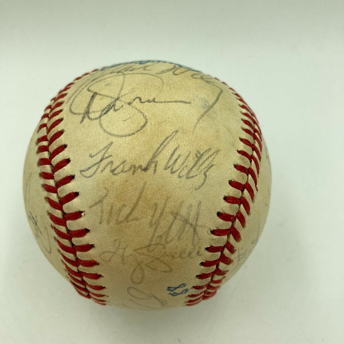1987 Cleveland Indians Team Signed American League Baseball With JSA COA