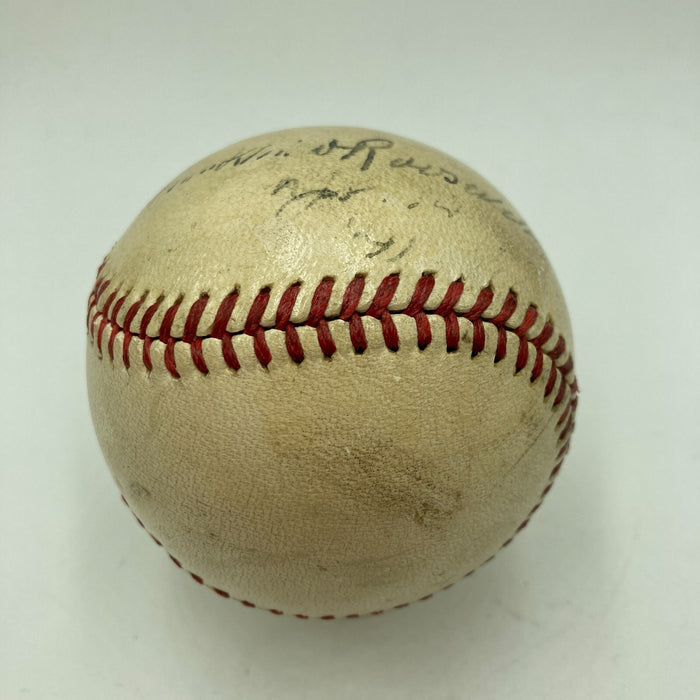 President Franklin D. Roosevelt First Pitch Signed Baseball April 14, 1941 JSA