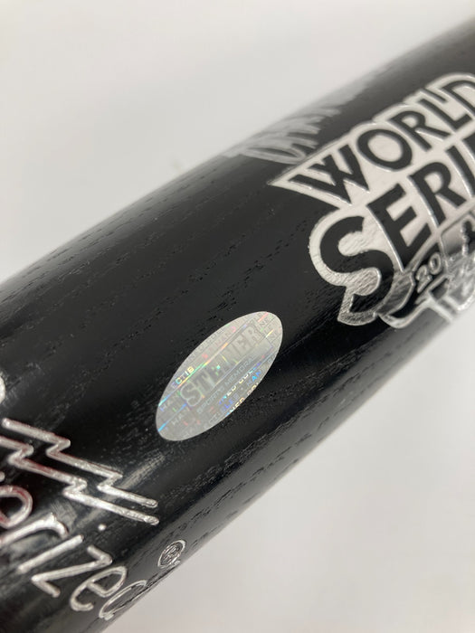 2009 New York Yankees World Series Champs Team Signed Bat #46/50 Beckett COA