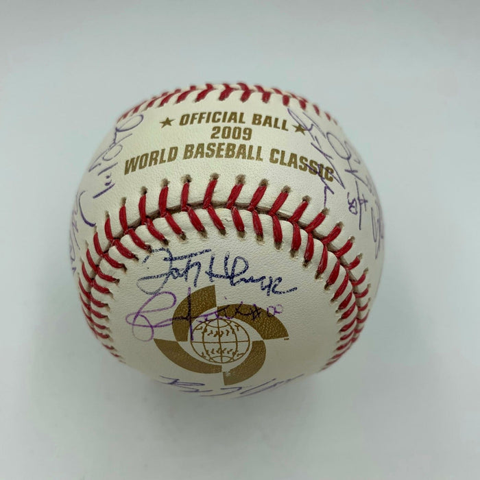 Derek Jeter Chipper Jones 2009 WBC Team USA Team Signed Baseball 26 Sigs JSA COA