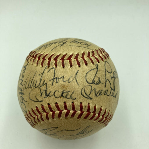 1960 New York Yankees Team Signed Baseball Mickey Mantle & Roger Maris JSA COA