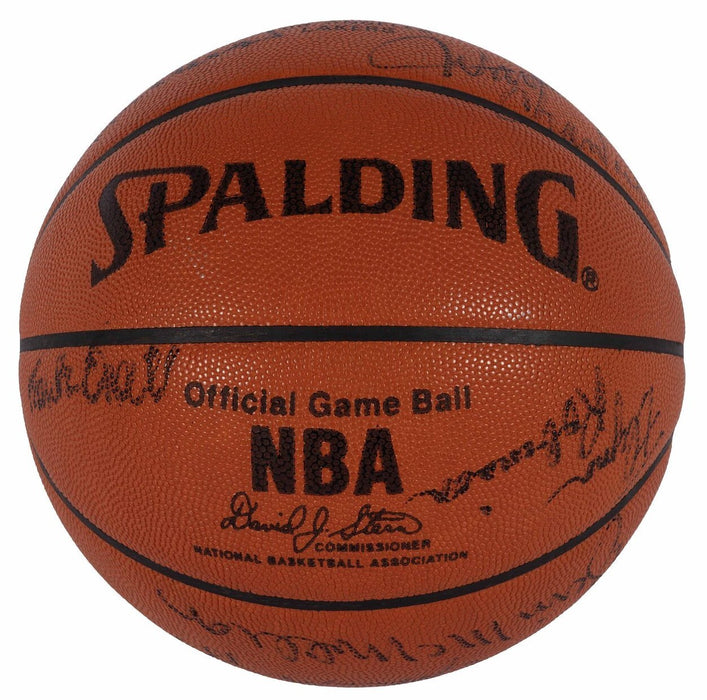 Wilt Chamberlain 1972-73 Los Angeles Lakers Team Signed Basketball PSA DNA COA