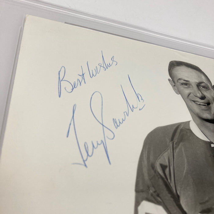 Terry Sawchuk Signed 1960's Toronto Maple Leafs Type III 8x10 Photo PSA 9 MINT