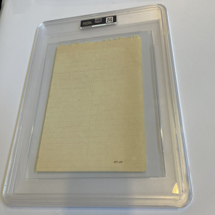 Beautiful Jimi Hendrix Signed Autograph With His Address PSA DNA MINT 9