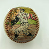 Beautiful Hank Aaron Signed Hand Painted George Sosnak Folk Art Baseball JSA COA