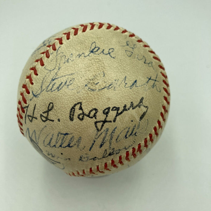 Joe Dimaggio Pre Rookie 1935 San Francisco Seals Team Signed Baseball PSA & JSA