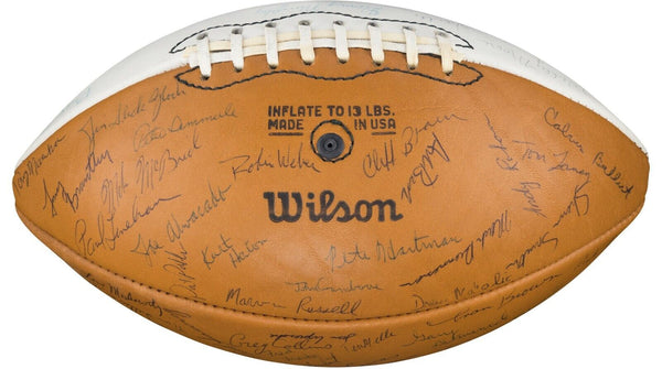 1973 Notre Dame Fighting Irish National Champions Team Signed Football Beckett