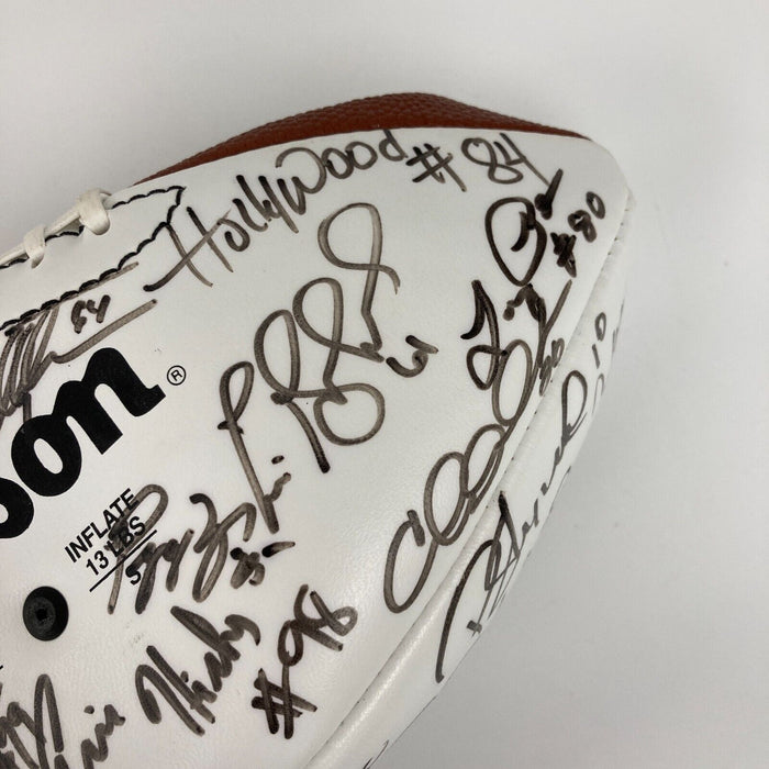 1999 Kansas City Chiefs Team Signed Football Warren Moon & Tony Gonzalez JSA COA