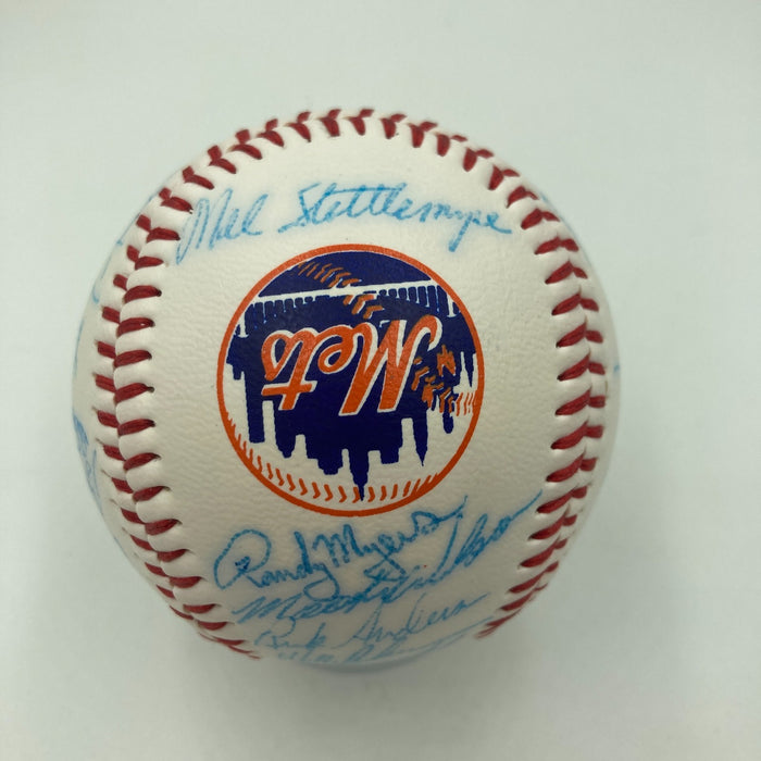 Vintage 1986 New York Mets World Series Champs Team Signed Baseball JSA COA