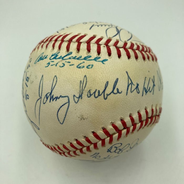 Beautiful No Hitter Pitchers Multi Signed Baseball 12 Sigs With Inscriptions JSA