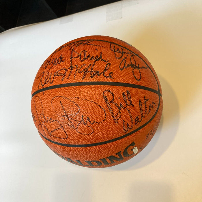 1985-86 Boston Celtics NBA Champs Team Signed Official NBA Game Basketball UDA