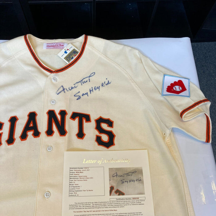 Willie Mays "Say Hey Kid" Signed Inscribed Authentic 1951 Giants Jersey JSA COA