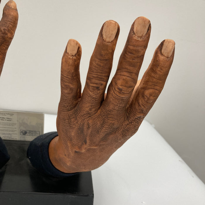 Willie Mays Original Hands Sculpture 1954 World Series "The Catch" With COA