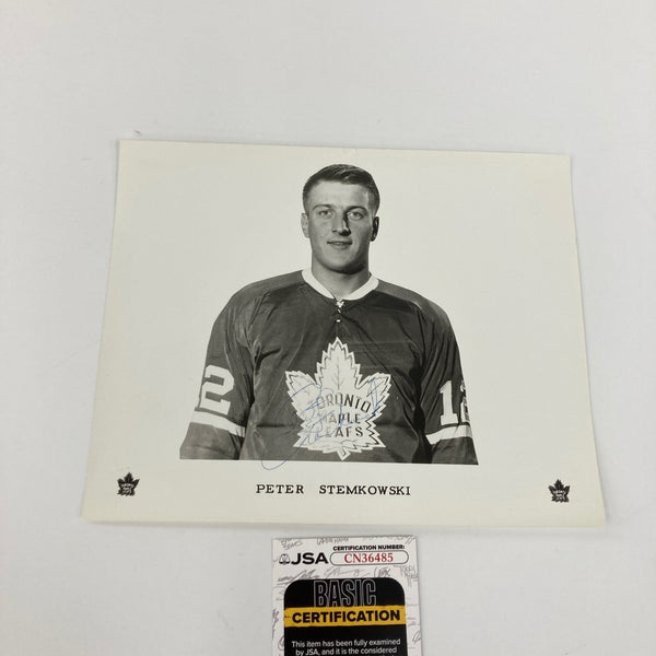Peter Stemkowski Signed 1960's Toronto Maple Leafs Team Issued Photo JSA COA