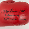 Muhammad Ali "3 Time World Champion" Signed Inscribed Boxing Glove JSA COA