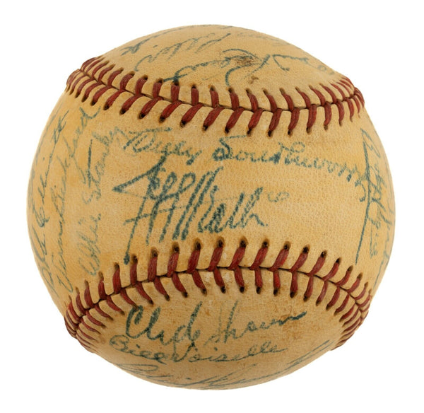 1948 Boston Braves National League Champs Team Signed Baseball JSA COA