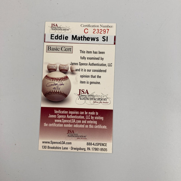 Eddie Mathews Signed 1954 Sports Illustrated First Issue JSA COA