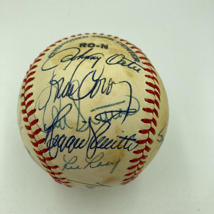 1977 Los Angeles Dodgers National League Champions Team Signed Baseball JSA COA