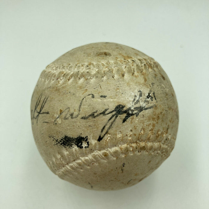 Taft "Taffy" Wright Signed 1940's Comiskey Park Baseball Chicago White Sox
