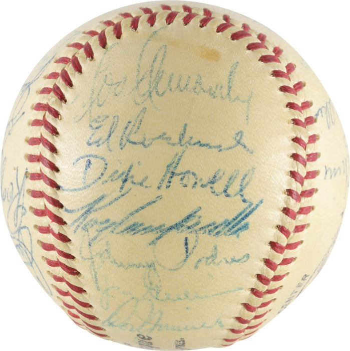 1955 Brooklyn Dodgers W.S. Champs Team Signed Baseball Jackie Robinson PSA DNA