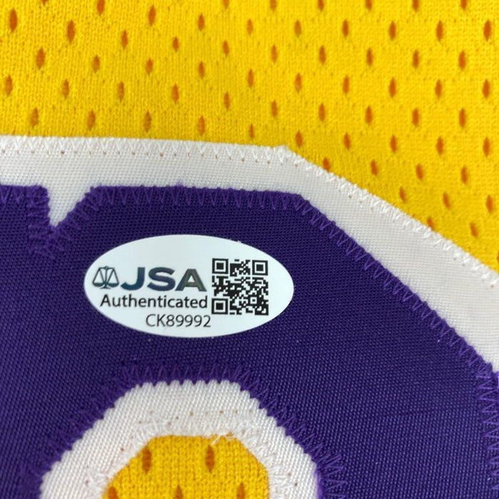 Magic Johnson Signed 1992-93 Los Angeles Lakers Pro Cut Jersey JSA COA & UDA