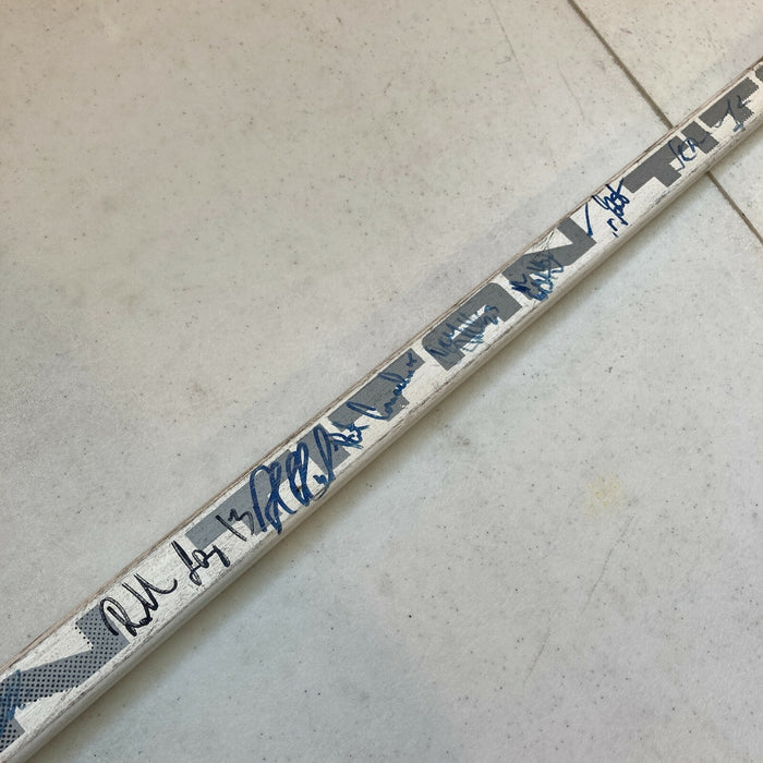 1992-93 Los Angeles Kings Stanley Cup Team Signed Stick Wayne Gretzky JSA COA