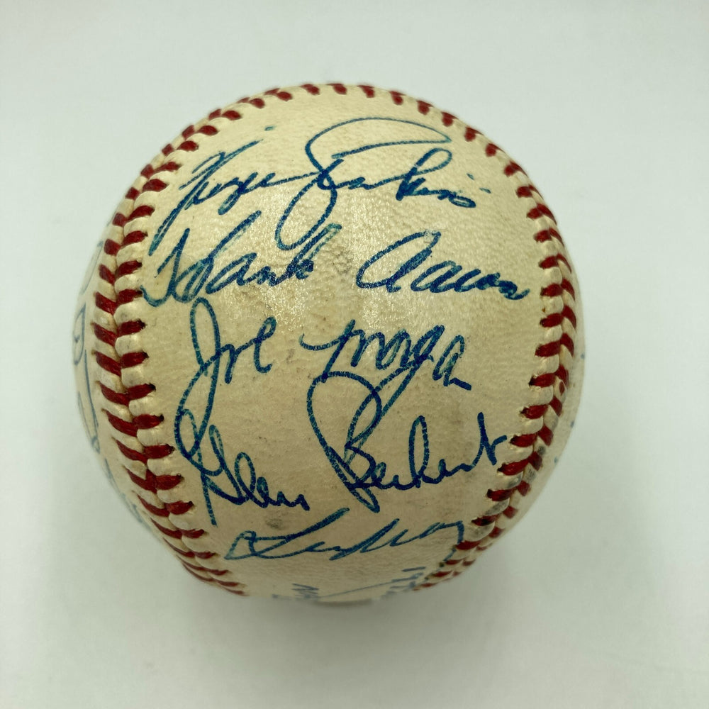 Beautiful 1972 All Star Game Team Signed Baseball 21 Sigs Hank Aaron JSA COA