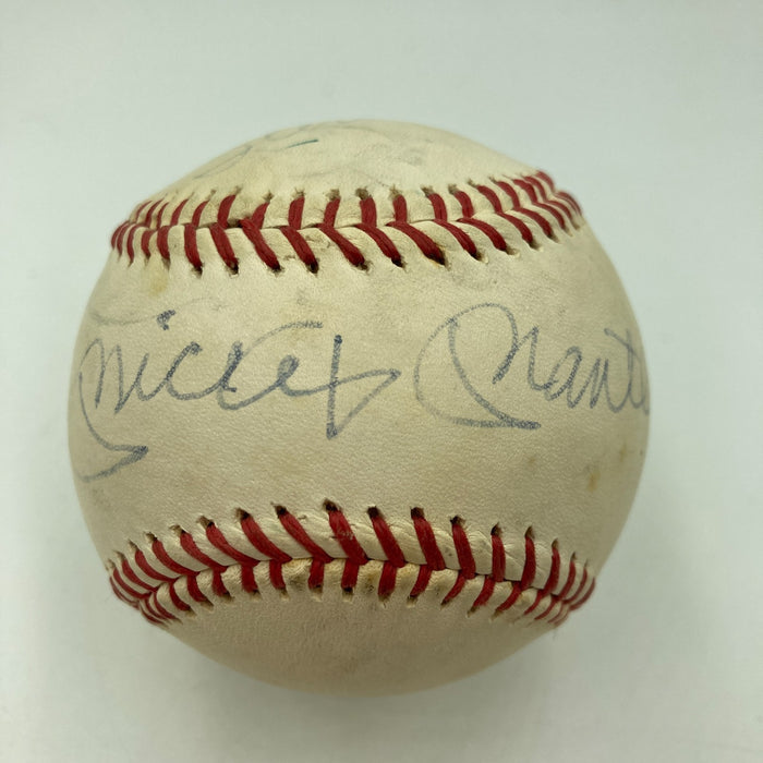 Mickey Mantle Signed Vintage Baseball PSA DNA COA