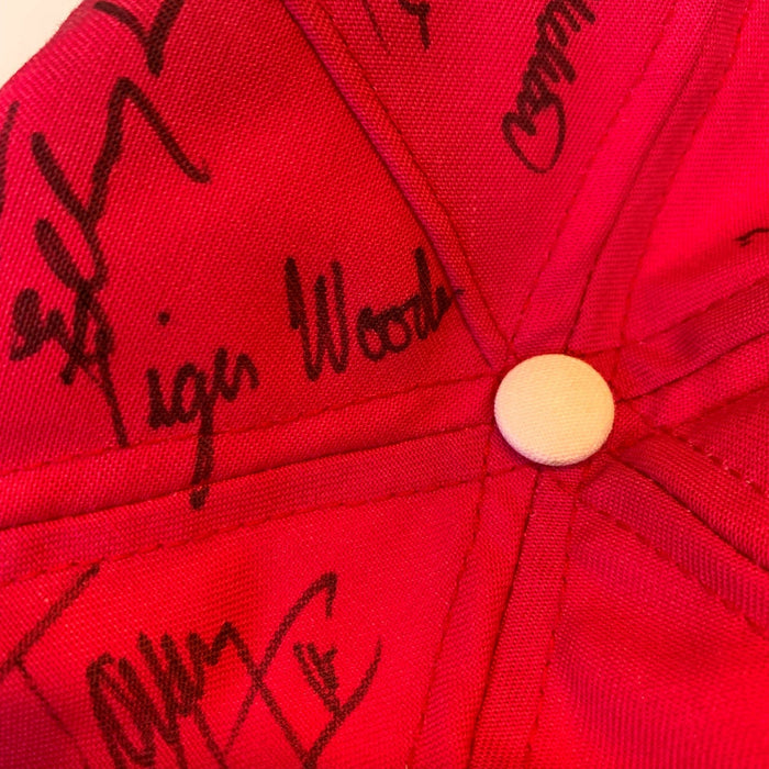 Historic Tiger Woods Signed First Ever 1992 PGA Tournament Riviera Hat JSA COA