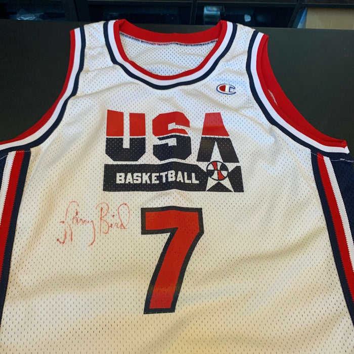 Larry Bird Game Used Signed 1992 Olympics Team USA Jersey JSA & Sports Investors