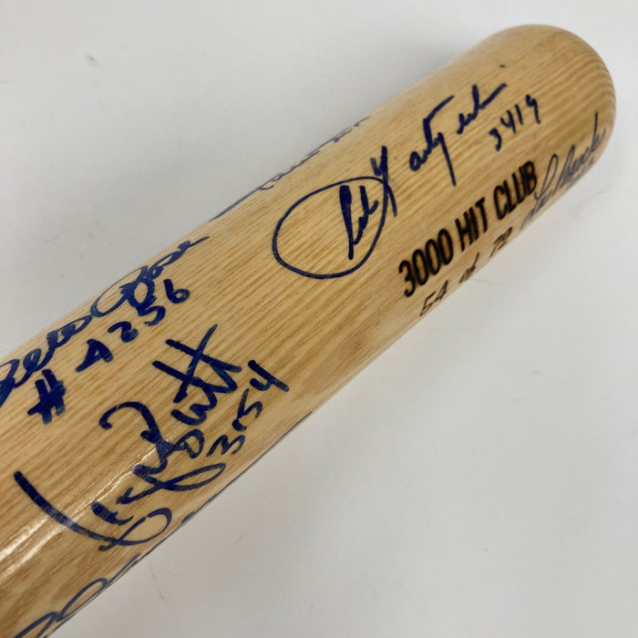 Beautiful 3,000 Hit Club Multi Signed Baseball Bat Willie Mays Hank Aaron JSA