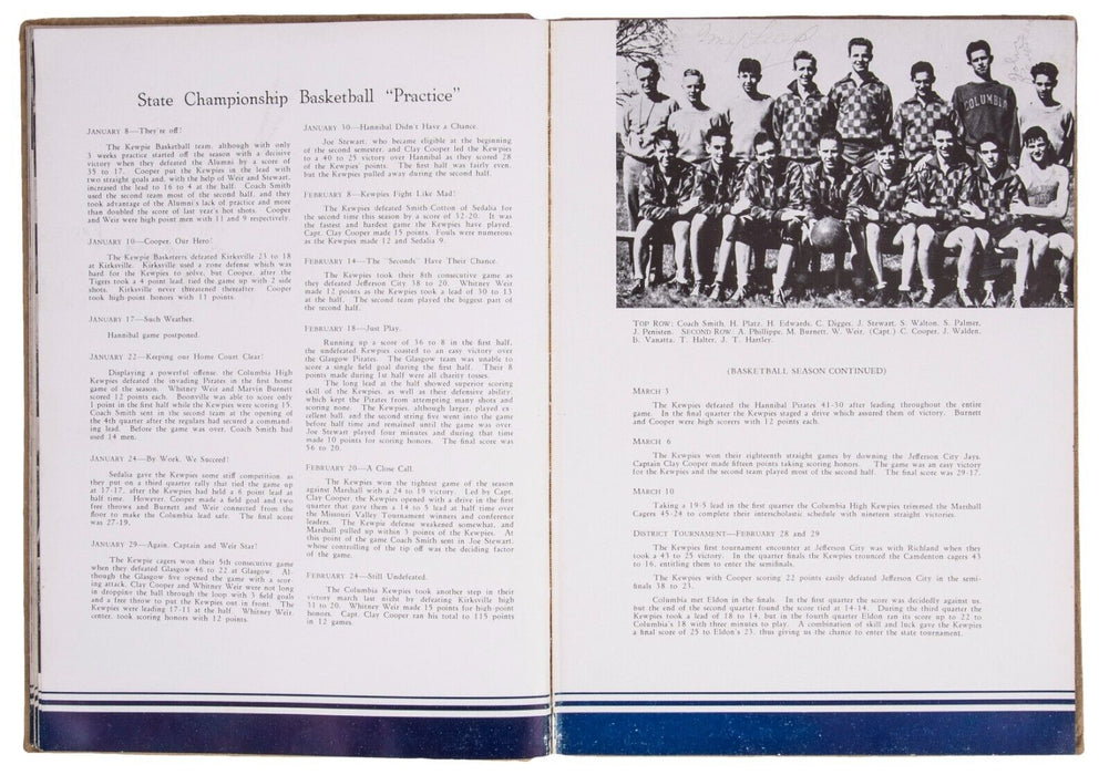 Sam Walton Signed 1936 High School Yearbook Walmart Owner Beckett & JSA COA