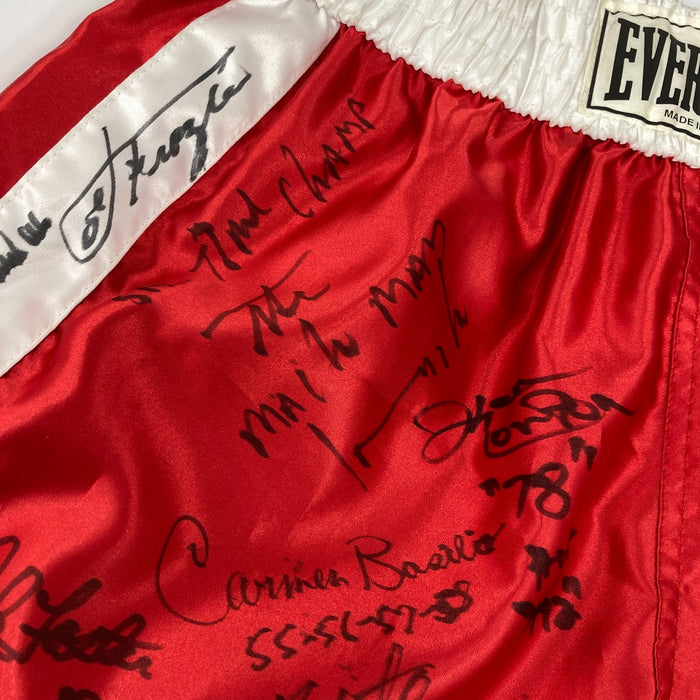Muhammad Ali Boxing Legends Multi Signed  Everlast Trunks 26 Sigs Beckett COA