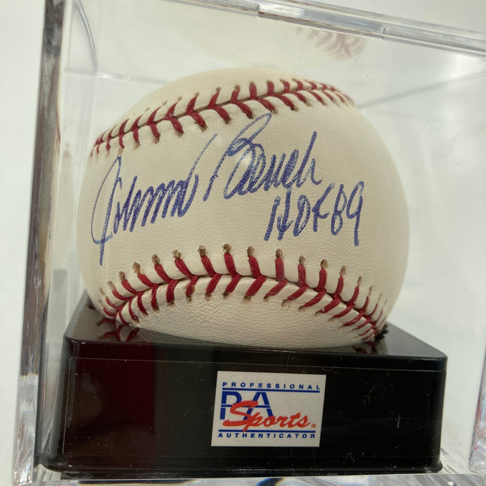 Johnny Bench HOF 1989 Signed Major League Baseball PSA DNA Graded 9 MINT