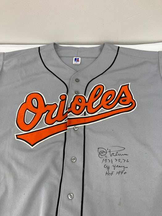 Jim Palmer "1973, 75, 76 Cy Young HOF 1990" Signed Orioles Jersey Beckett Holo