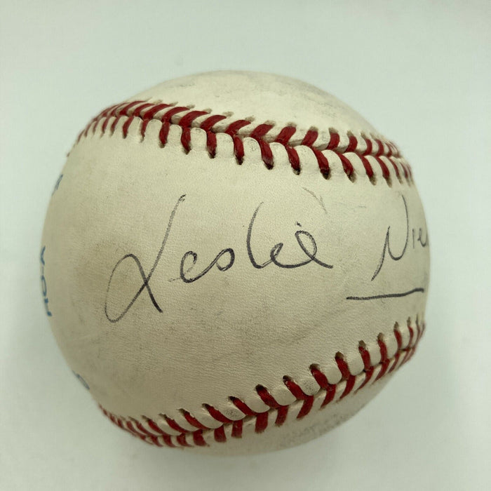 Leslie Nielsen Signed Official American League Baseball JSA COA Celebrity RARE