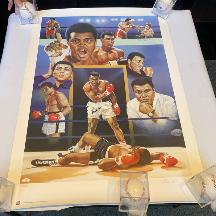 Muhammad Ali  Signed 25x35 Large Lithograph Photo JSA Graded 9 MINT