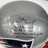 Tom Brady Super Bowl MVP Signed Inscribed New England Patriots Helmet JSA COA