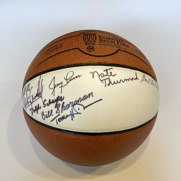 NBA Legends Signed HOF Induction Basketball Earl Monroe Schayes Heinsohn Sharman
