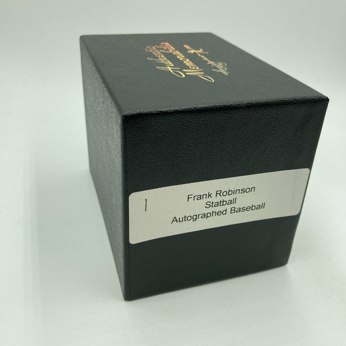 Frank Robinson Signed Heavily Inscribed Career STAT Baseball Reggie Jackson COA