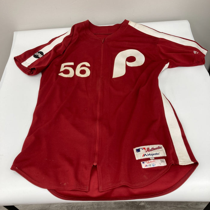 Zach Eflin Game Used 2019 Philadelphia Phillies Majestic Jersey Uniform MLB Auth