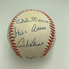 Willie Mays Hank Aaron Stan Musial 3,000 Hit Club Signed Baseball 13 Sig JSA COA