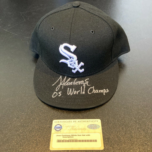 Jose Contreras 2005 World Series Champs Signed Chicago White Sox Hat Steiner COA