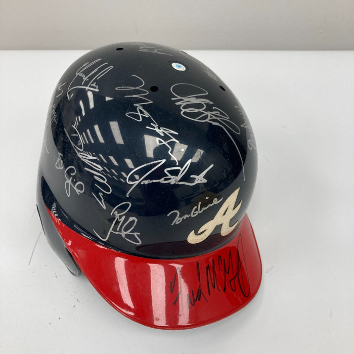 1995 - 1996 Atlanta Braves Team Signed Authentic Atlanta Braves Helmet JSA COA