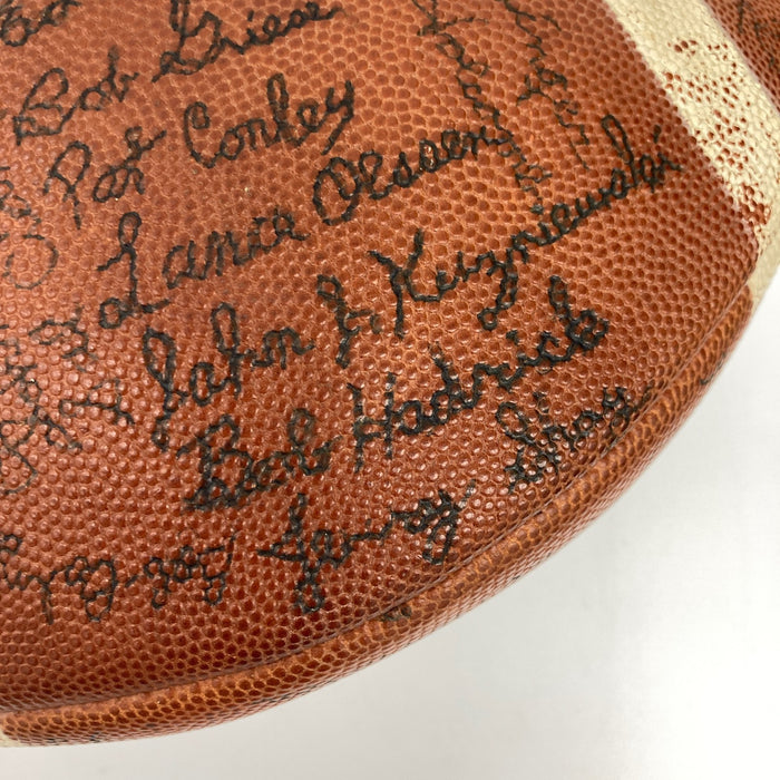 1965 Purdue Boilermakers Team Signed Vintage Wilson Football NCAA Bob Griese